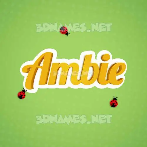 ambie in Ladybugs style - 3D name wallpaper