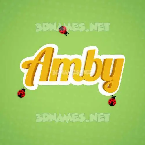 amby in Ladybugs style - 3D name wallpaper