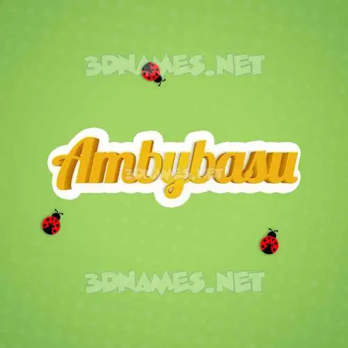 ambybasu in Ladybugs style - 3D name wallpaper