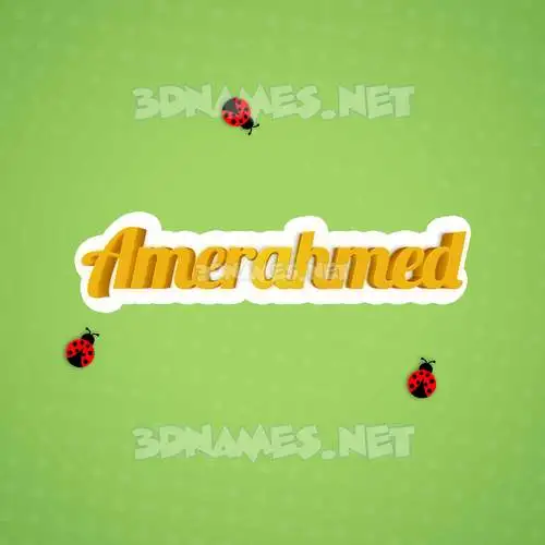 amerahmed in Ladybugs style - 3D name wallpaper amerahmed in Ladybugs style - 3D name wallpaper
