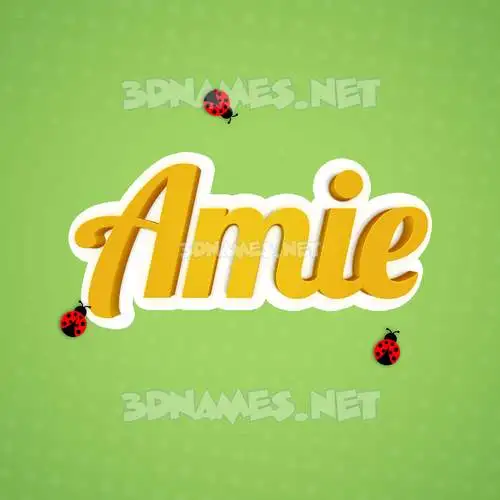 amie in Ladybugs style - 3D name wallpaper