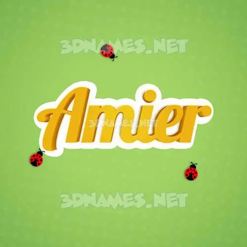 amier in Ladybugs style - 3D name wallpaper