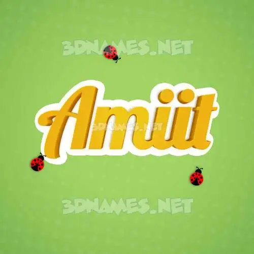 amiit in Ladybugs style - 3D name wallpaper