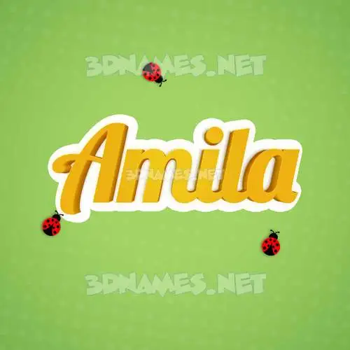 amila in Ladybugs style - 3D name wallpaper