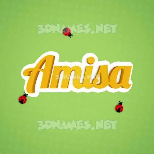 amisa in Ladybugs style - 3D name wallpaper