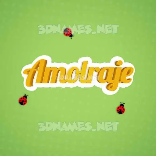 amolraje in Ladybugs style - 3D name wallpaper