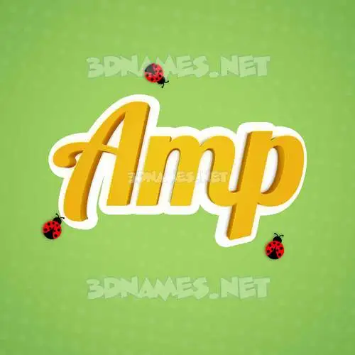 amp in Ladybugs style - 3D name wallpaper