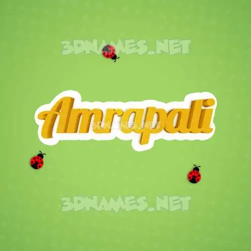 amrapali in Ladybugs style - 3D name wallpaper