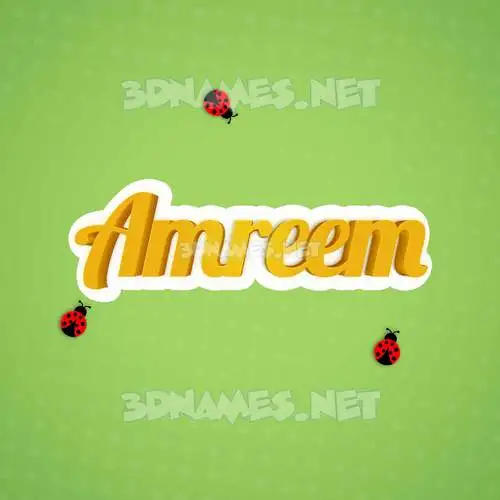 amreem in Ladybugs style - 3D name wallpaper