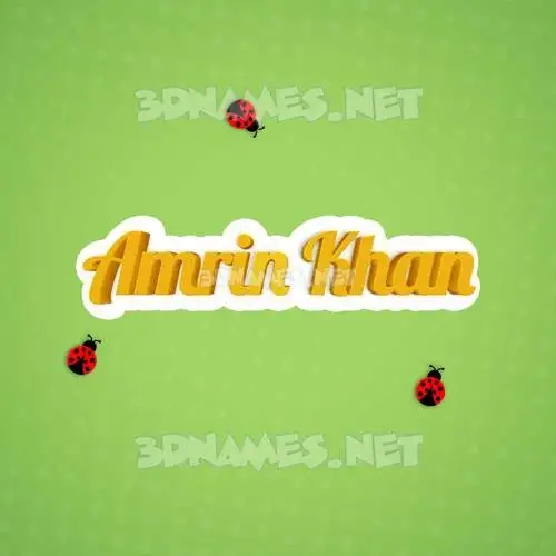 amrin khan in Ladybugs style - 3D name wallpaper amrin khan in Ladybugs style - 3D name wallpaper