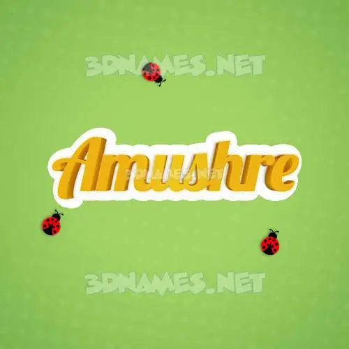 amushre in Ladybugs style - 3D name wallpaper