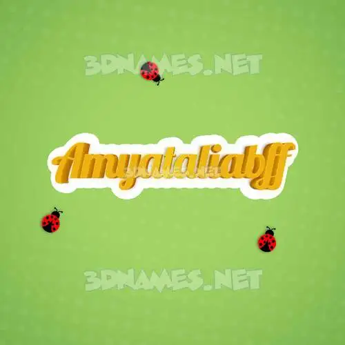 amyataliabff in Ladybugs style - 3D name wallpaper