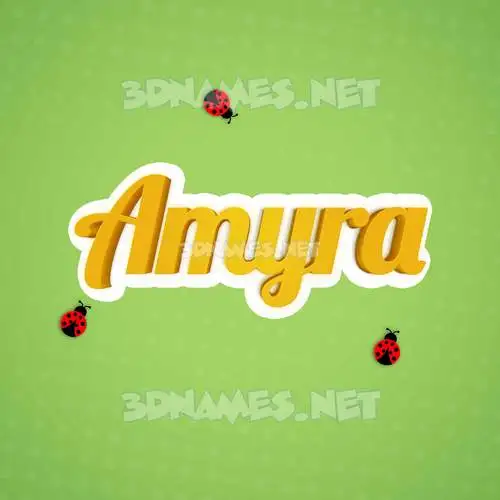 amyra in Ladybugs style - 3D name wallpaper