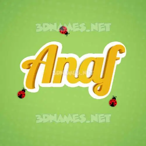 anaf in Ladybugs style - 3D name wallpaper