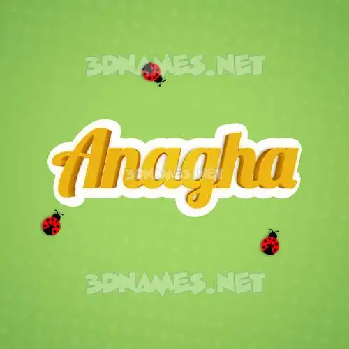 anagha in Ladybugs style - 3D name wallpaper