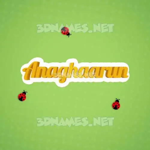 anaghaarun in Ladybugs style - 3D name wallpaper