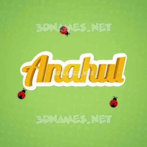 anahul in Ladybugs style - 3D name wallpaper