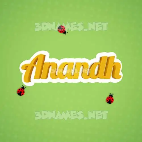 anandh in Ladybugs style - 3D name wallpaper