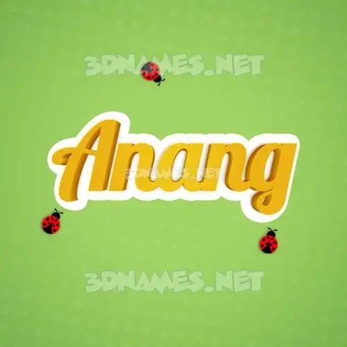 anang in Ladybugs style - 3D name wallpaper