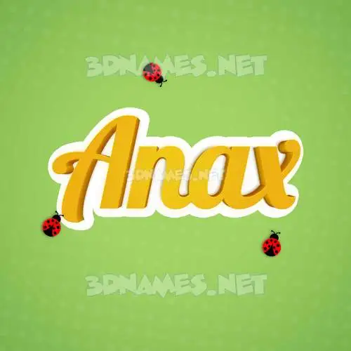 anax in Ladybugs style - 3D name wallpaper