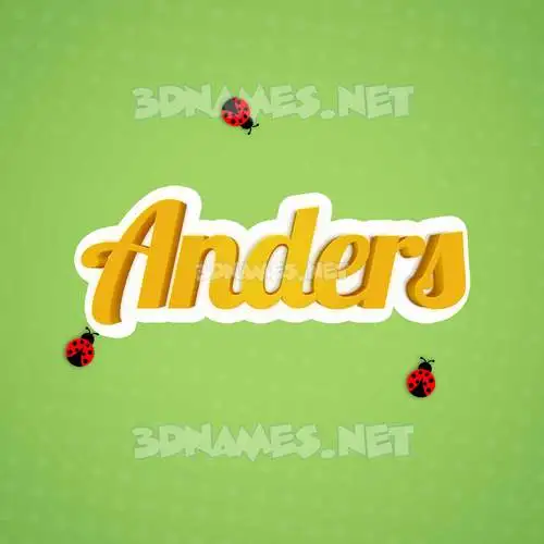 anders in Ladybugs style - 3D name wallpaper