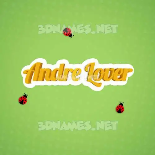 andre lover in Ladybugs style - 3D name wallpaper andre lover in Ladybugs style - 3D name wallpaper