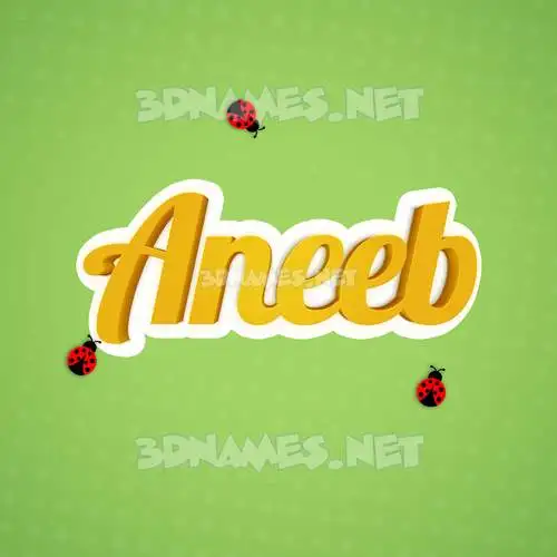 aneeb in Ladybugs style - 3D name wallpaper aneeb in Ladybugs style - 3D name wallpaper