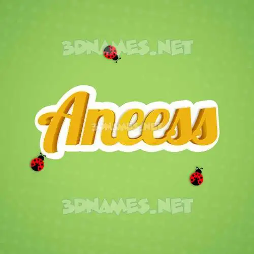 aneess in Ladybugs style - 3D name wallpaper