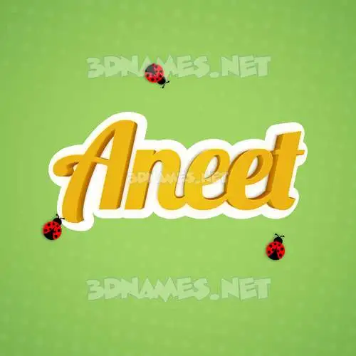 aneet in Ladybugs style - 3D name wallpaper