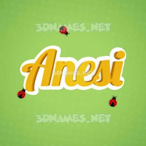 anesi in Ladybugs style - 3D name wallpaper