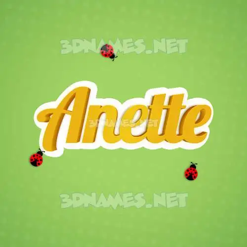 anette in Ladybugs style - 3D name wallpaper