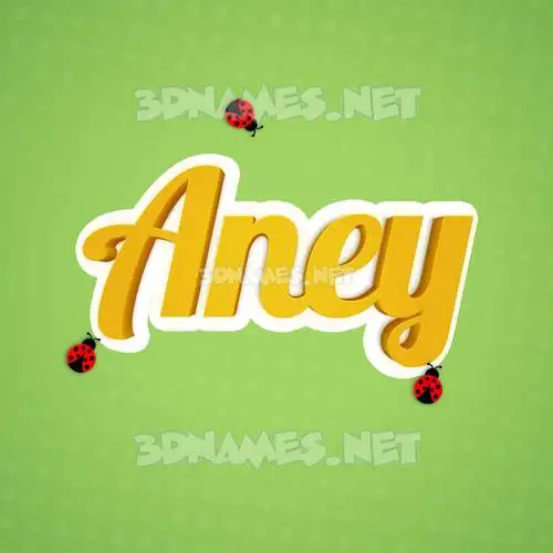 aney in Ladybugs style - 3D name wallpaper