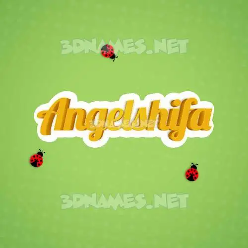angelshifa in Ladybugs style - 3D name wallpaper
