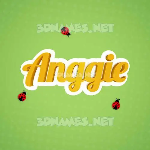 anggie in Ladybugs style - 3D name wallpaper