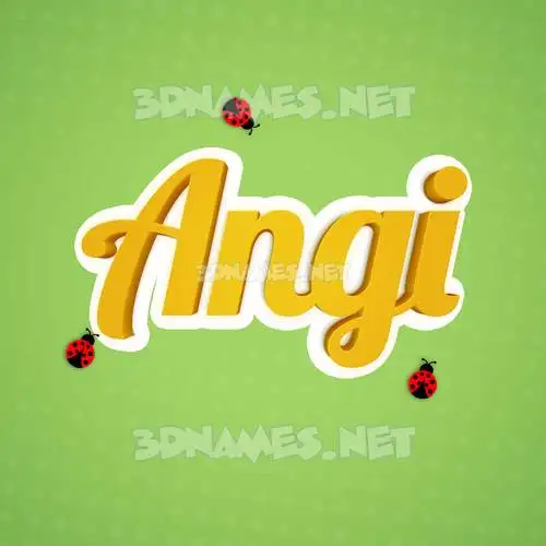 angi in Ladybugs style - 3D name wallpaper