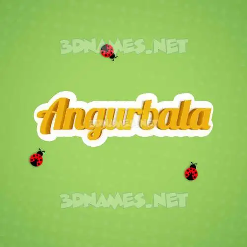 angurbala in Ladybugs style - 3D name wallpaper