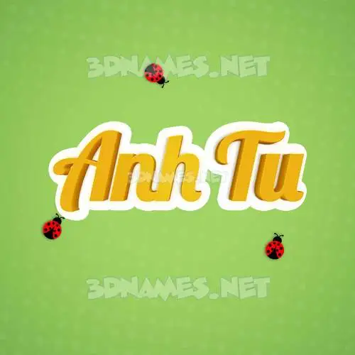 anh tu in Ladybugs style - 3D name wallpaper