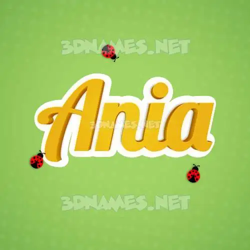 ania in Ladybugs style - 3D name wallpaper ania in Ladybugs style - 3D name wallpaper