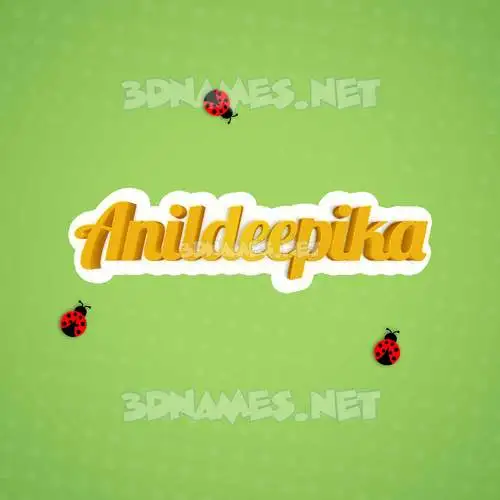 anildeepika in Ladybugs style - 3D name wallpaper