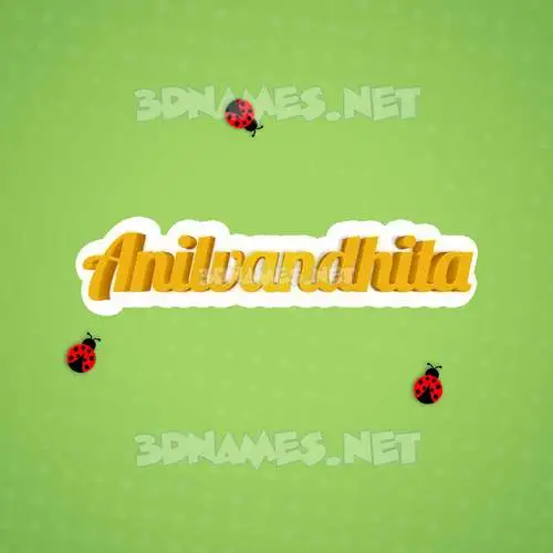 anilvandhita in Ladybugs style - 3D name wallpaper