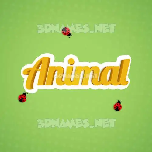 animal in Ladybugs style - 3D name wallpaper animal in Ladybugs style - 3D name wallpaper