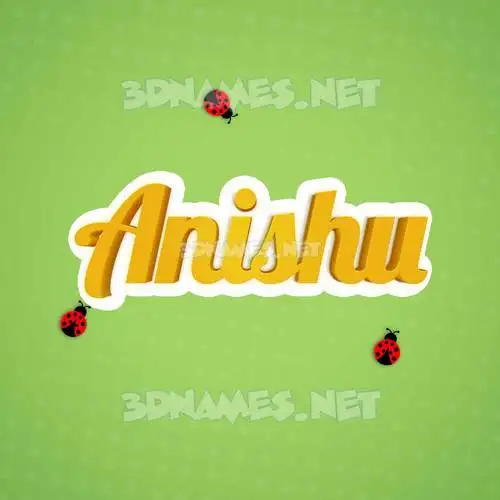 anishu in Ladybugs style - 3D name wallpaper
