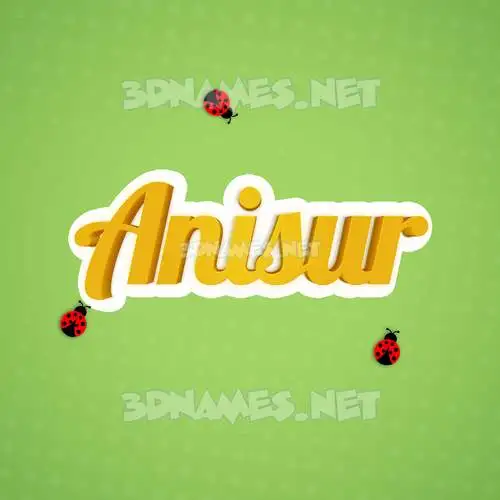 anisur in Ladybugs style - 3D name wallpaper anisur in Ladybugs style - 3D name wallpaper
