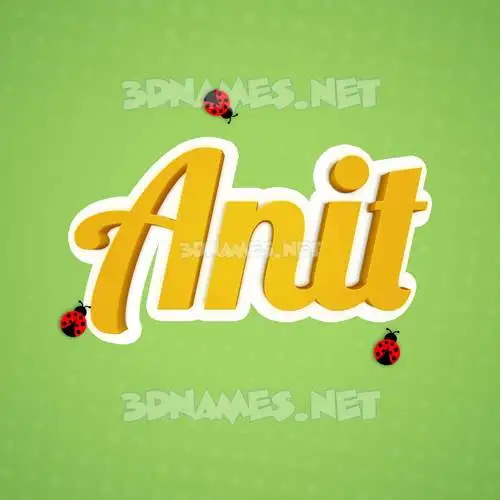 anit in Ladybugs style - 3D name wallpaper