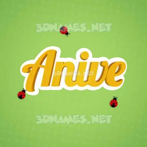 anive in Ladybugs style - 3D name wallpaper