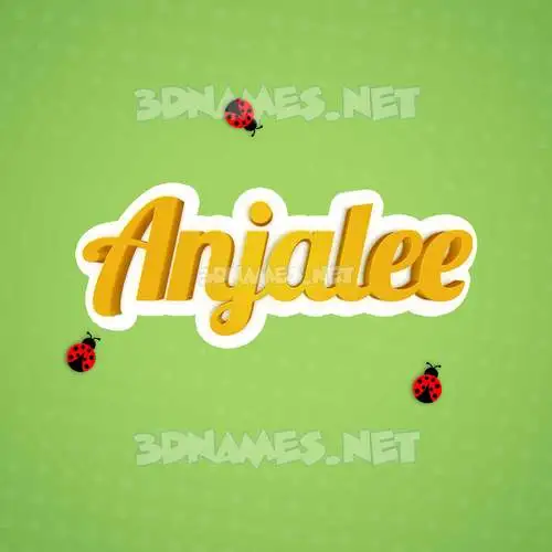 anjalee in Ladybugs style - 3D name wallpaper