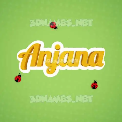 anjana in Ladybugs style - 3D name wallpaper