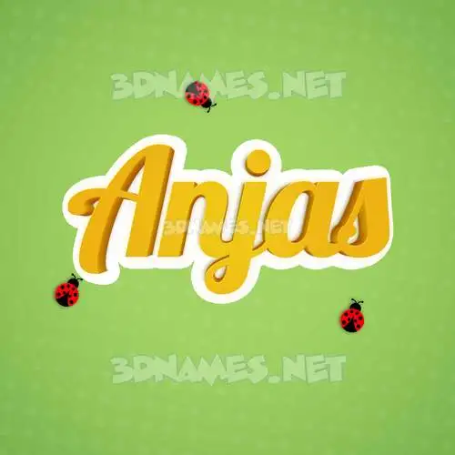 anjas in Ladybugs style - 3D name wallpaper anjas in Ladybugs style - 3D name wallpaper