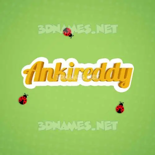 ankireddy in Ladybugs style - 3D name wallpaper