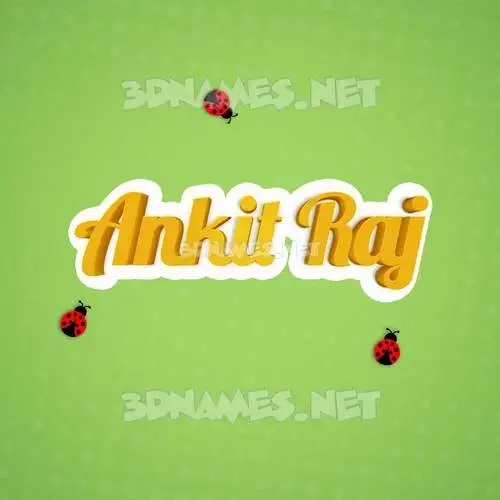 ankit raj in Ladybugs style - 3D name wallpaper